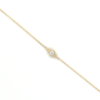 9ct Yellow Gold Bracelet With Small Detailed Cz