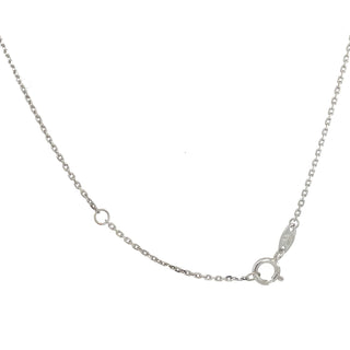 9ct White Gold Twisted & Cz Pear Pendant