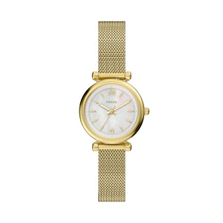 Fossil Carlie Mini Three-Hand Gold-Tone Stainless Steel Watch