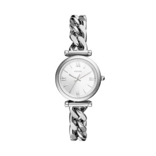 Fossil Carlie Mini Silver Three-Hand Stainless Steel Watch