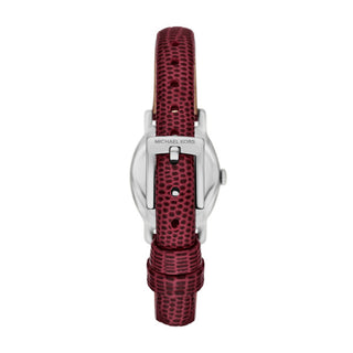 Michael Kors Maude Oval Face Red Leather Strap Watch