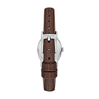Michael Kors Maude Oval Face Brown Leather Strap Watch