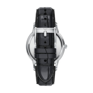 Emporio Armani Archetipo Quartz Black Leather Strap Watch