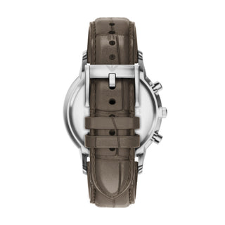 Emporio Armani Archetipo Chronograph Brown Leather Strap Watch
