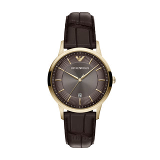 Emporio Armani Archetipo Quartz Brown Leather Watch