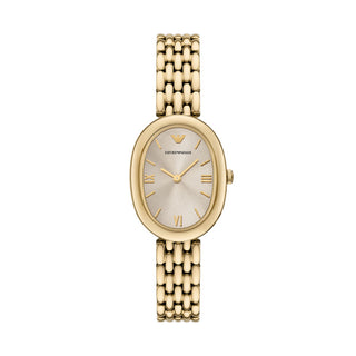 Emporio Armani Golden Sinfonia Oval Watch with Grey Dial