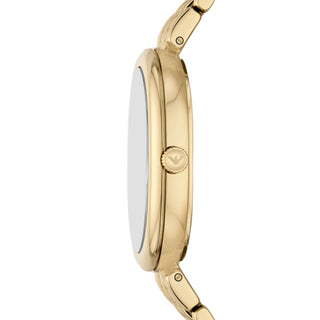 Emporio Armani Golden Sinfonia Oval Watch with Grey Dial