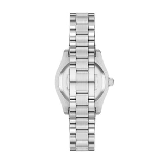 Emporio Armani Frederica Ladies Silver Quartz Watch With Pink Mother Of Pearl Dial