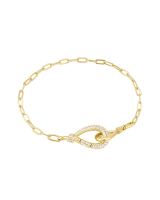 Ania Haie Gold Interlocked Pavé & Polished Knot Bracelet