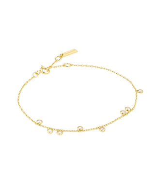 Ania Haie Gold Bezel-Set Droplet Station Bracelet