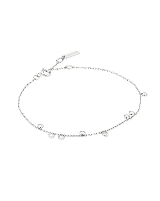 Ania Haie Silver Bezel-Set Droplet Station Bracelet