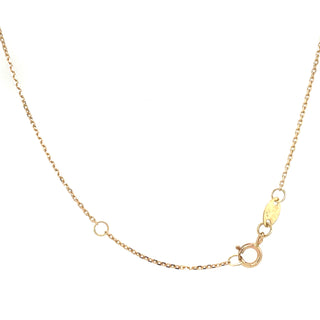 9ct Yellow Gold Horizontal Pear Cz Necklace