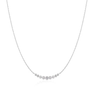 Ania Haie Silver Graduated Bezel-Set Necklace