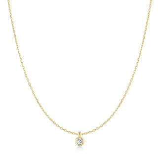 Ania Haie Gold Classic Bezel-Set Solitaire Necklace