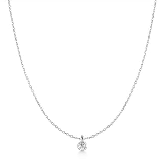 Ania Haie Silver Classic Bezel-Set Solitaire Necklace