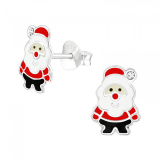 Children’s Sterling Silver Santa Claus Earrings