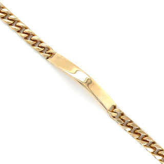 Vintage 9ct Yellow Gold Heavy Curb ID Bracelet