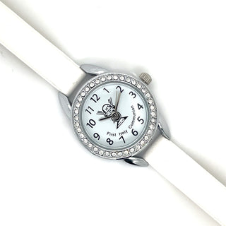 First Holy Communion Watch With Round Cz Set Face