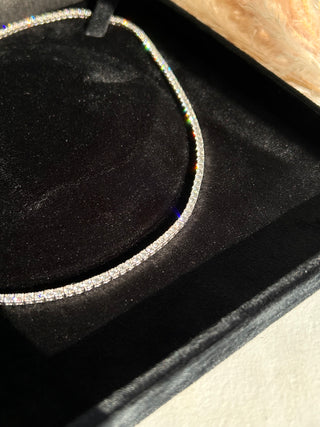 Laboratory Created 9.92ct Diamond White Gold Tennis Necklace