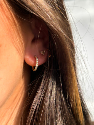 18ct Yellow Gold 0.38ct Earth Grown Diamond Hoop Earrings