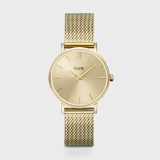 Cluse Minuit Watch Mesh, Full Gold Colour