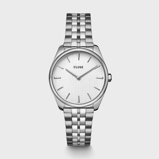 Cluse Féroce Petite Watch Steel, Silver Linen, Silver Colour