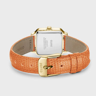 Cluse Gracieuse Petite Watch Leather, Apricot Lizard, Gold Colour