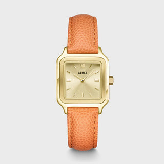 Cluse Gracieuse Petite Watch Leather, Apricot Lizard, Gold Colour