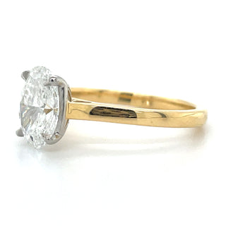 Emma - 18ct Yellow Gold 1.51ct Laboratory Grown Oval Solitaire Diamond Ring