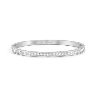 PRETTY BANGLES BRACELET WITH WHITE CZ SILVER