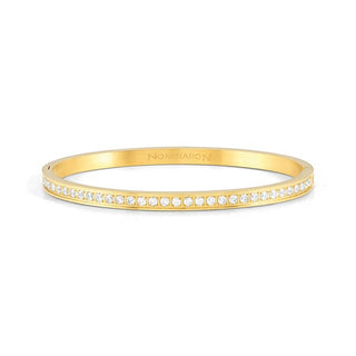 PRETTY BANGLES BRACELET WITH WHITE CZ GOLD