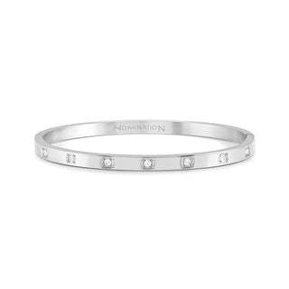 PRETTY BANGLES RIGID BRACELET WITH CZ SILVER