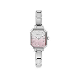 TIME PARIS WATCH, FADE GLITTER PINK-SILVER DIAL
