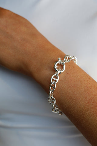 Sterling Silver Love Lock Bracelet