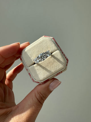 Delphine - 18ct Yellow Gold 3.04ct Laboratory Grown Three Stone Round Diamond Engagement Ring