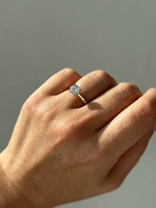 Octavia - 18ct Yellow Gold 2.12ct Laboratory Grown Round Brilliant Solitaire Engagement Ring with Hidden Halo