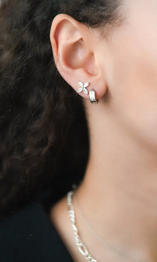 Sterling Silver Kiss Cz Pendant & Earring Bundle