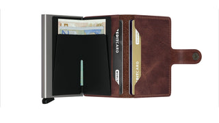 Gents CRIÚ Brown Cotton Bracelet & SECRID Vintage Brown Miniwallet Bundle