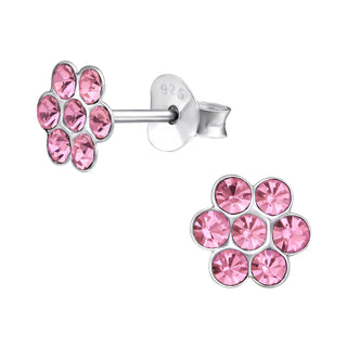 Children’s Sterling Silver Pink Flower Earring’s