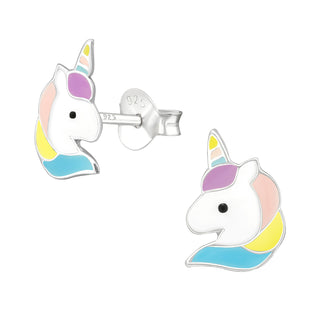 Children’s Sterling Silver Pastel Unicorn Earring’s.