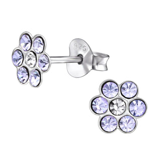 Children’s Sterling Silver Lilac Flower Earring.