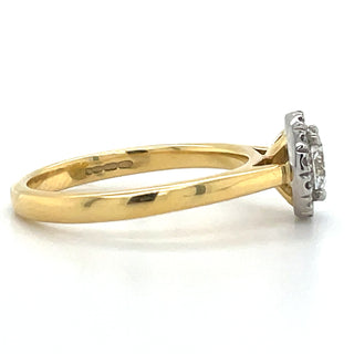 Indy - 18ct Yellow Gold .69ct Round Halo Earth Grown Diamond Engagement Ring