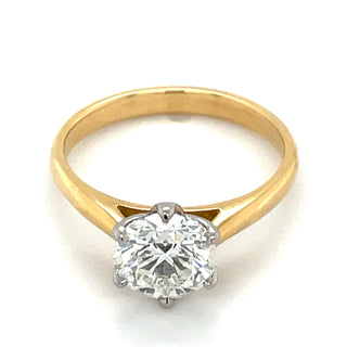 Layla - 18ct Yellow Gold 1.5ct Six Claw Solitaire Earth Grown Diamond Engagement Ring