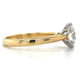 Layla - 18ct Yellow Gold 1.5ct Six Claw Solitaire Earth Grown Diamond Engagement Ring