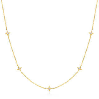 Ania Haie Gold Stars Station Necklace