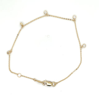 9ct Gold Hanging CZ Bracelet