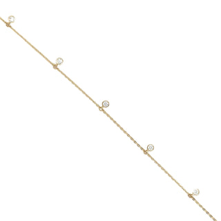 9ct Gold Hanging CZ Bracelet