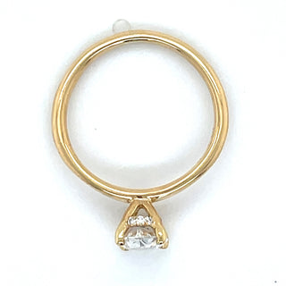 Millie - 18ct Yellow Gold 1.12ct Laboratory Grown Oval Solitaire Engagement Ring with Hidden Halo