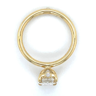 Kora - 18ct Yellow Gold 2.10ct Radiant Solitaire With Hidden Bezel Diamond Engagement Ring