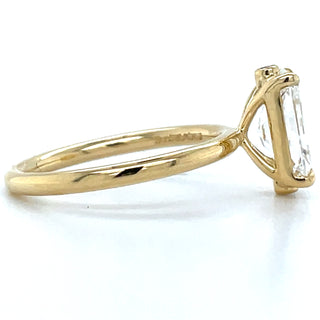 Kora - 18ct Yellow Gold 2.10ct Radiant Solitaire With Hidden Bezel Diamond Engagement Ring